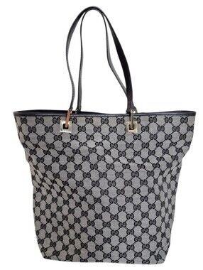 Gucci GG Guccisimi Canvas Leather Tote Bag